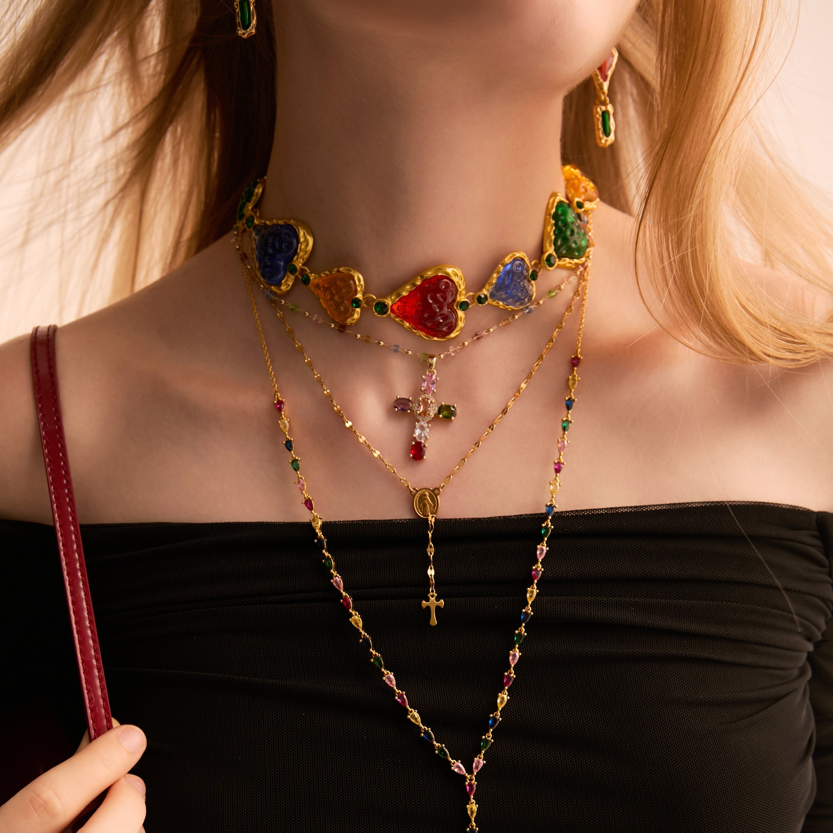 【MAISON MINED】22FW★ GEMSTONE NECKLACE Colored Magic Stones – Maison Foufou