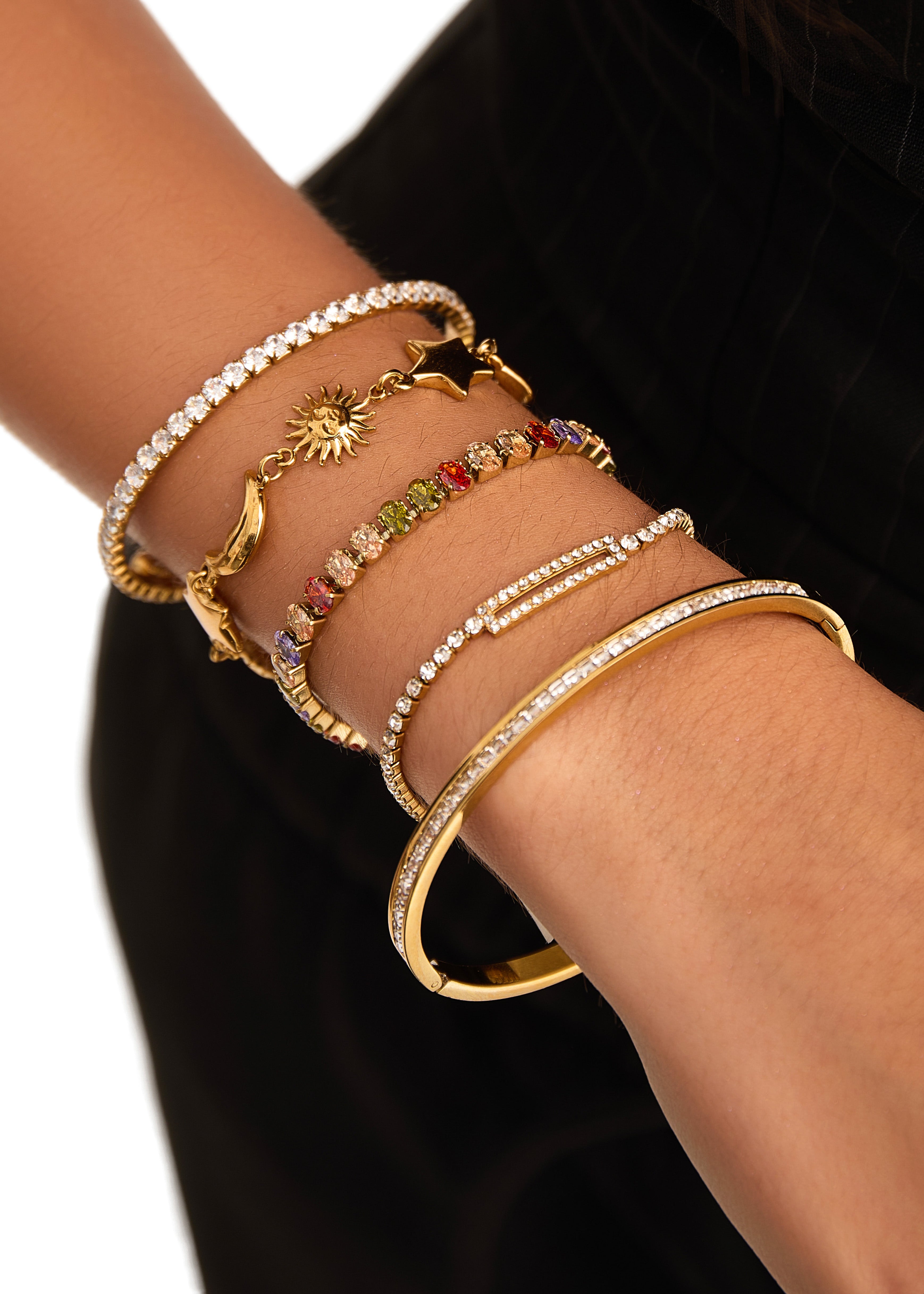 Delilah Glittering Golden Bracelet - II