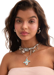 Lou Turquoise Silver Necklace