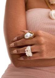 Lilac Blanc Romantic Silver Ring