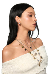 Tamara Red Silver Earrings