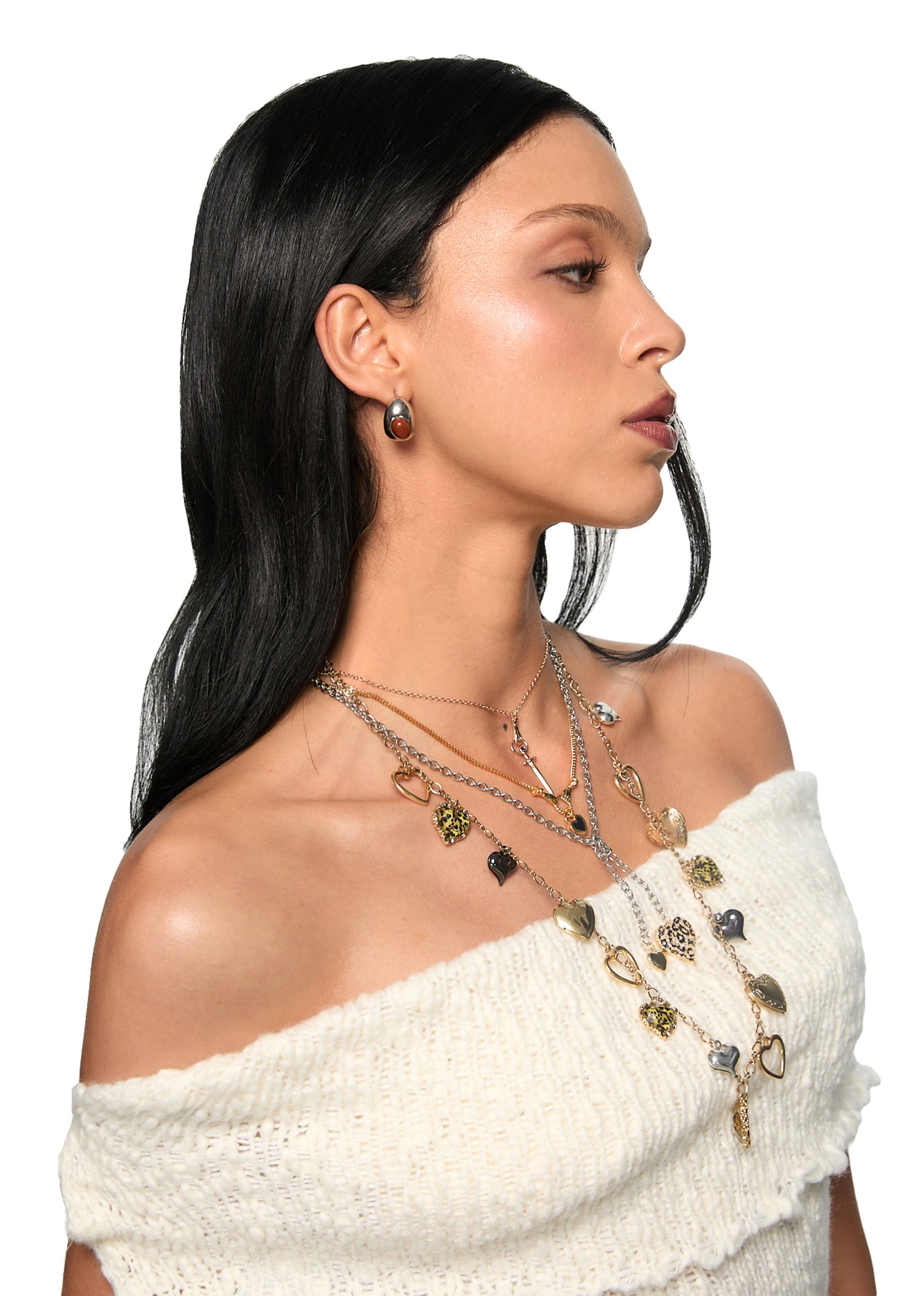 Leo Leopard Silver Chain Necklace