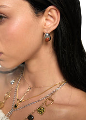 Tamara Red Silver Earrings