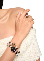 Pulsera Gato Rosa Negro