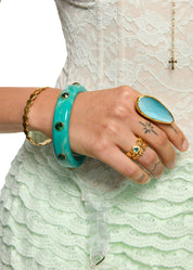 Joelle Gem Bangles - Green