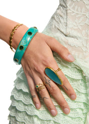 Joelle Gem Bangles - Green