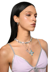 Lou Turquoise Silver Necklace