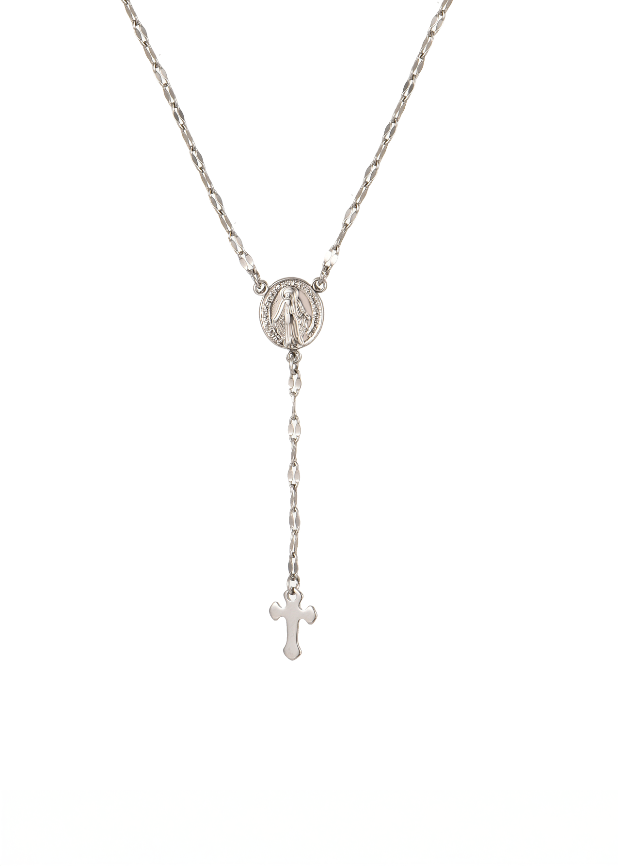Martina Cross Long Chain Necklace