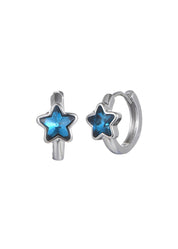 Pendientes Jacob Estrellas Azules Plata