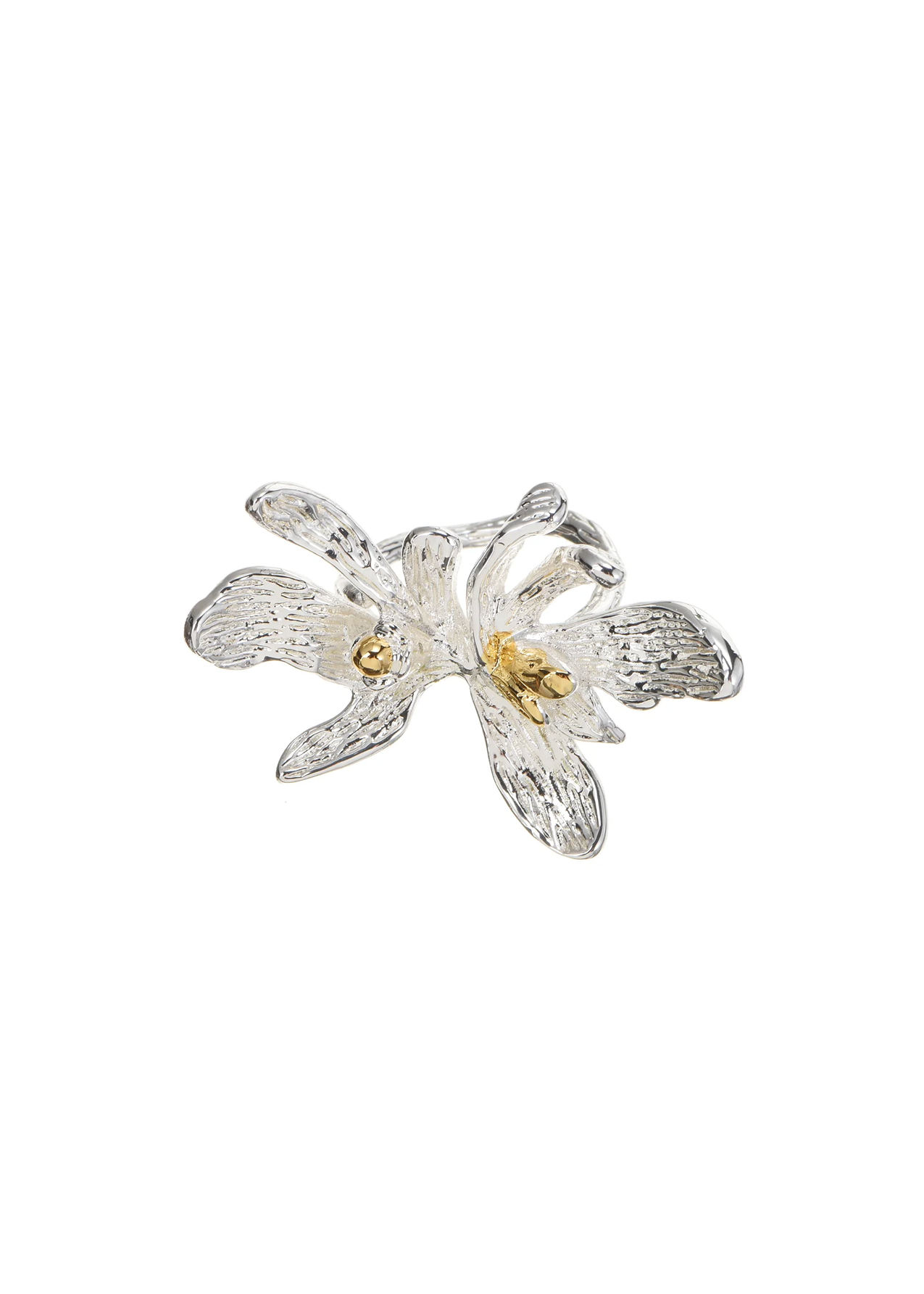 Sandra Wild Flower Silver Golden Ring