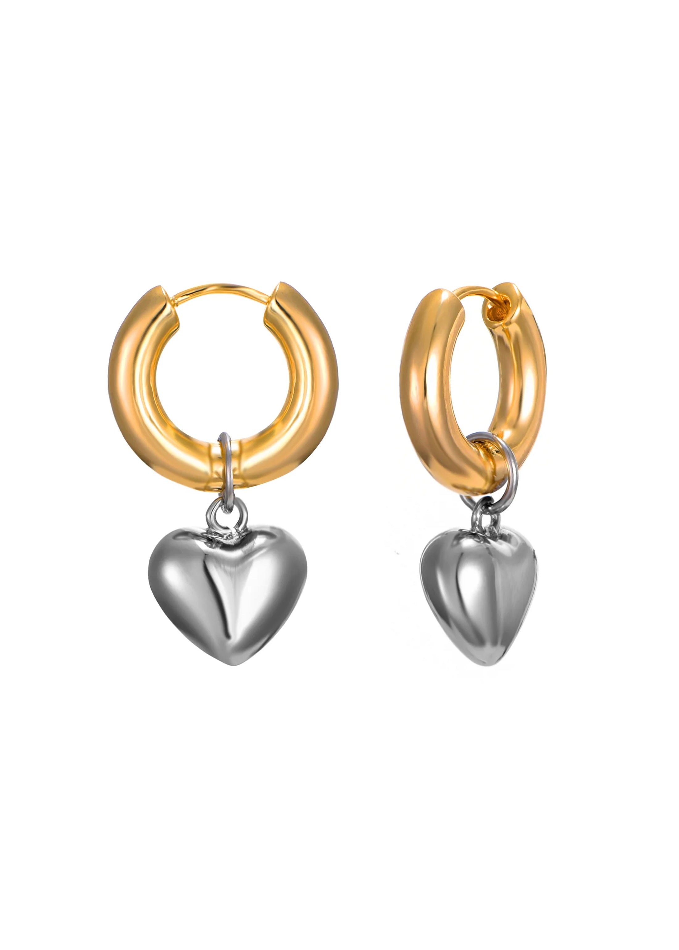 Selena Silver Love Golden Earrings