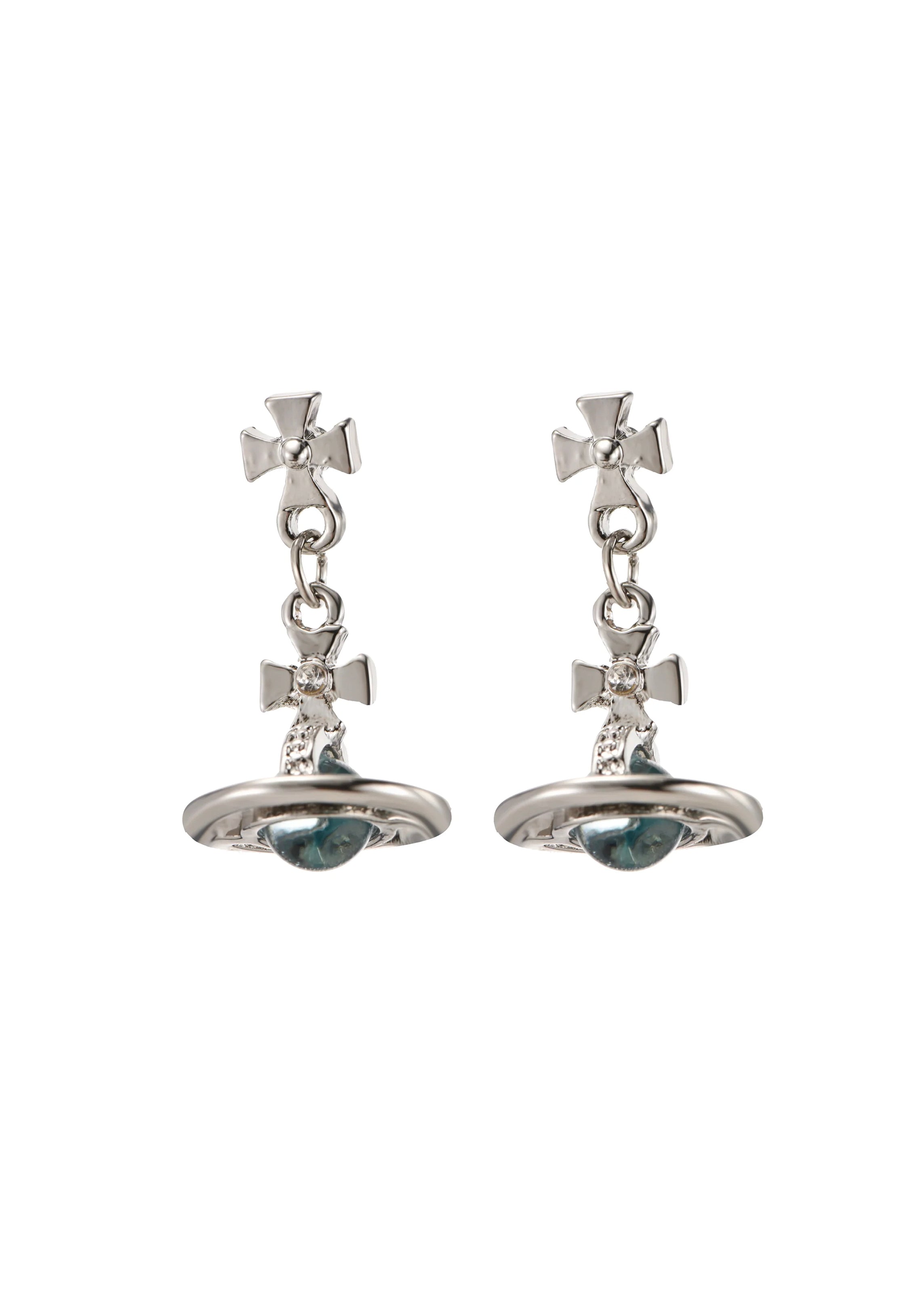 Space Love Silver Earrings