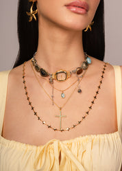 Lam Ice Blue Golden Necklace
