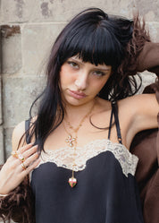 Blissful Seraphim - Seraphim Cross Necklace in Golden
