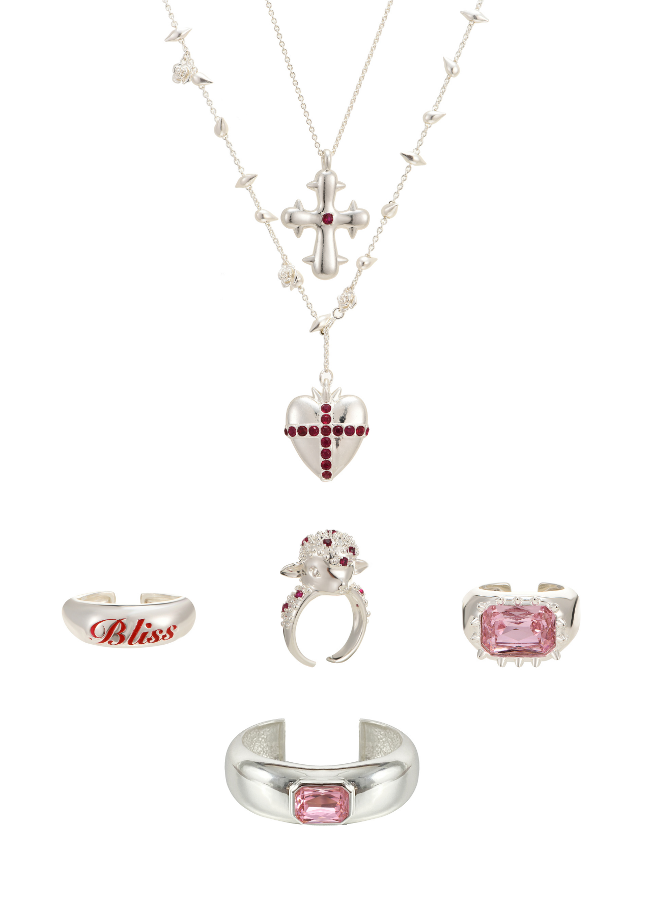 Blissful Seraphim - Sliver Set – Vintage Jewelry for Women 