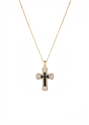 Fabrice Pink Cross Necklace