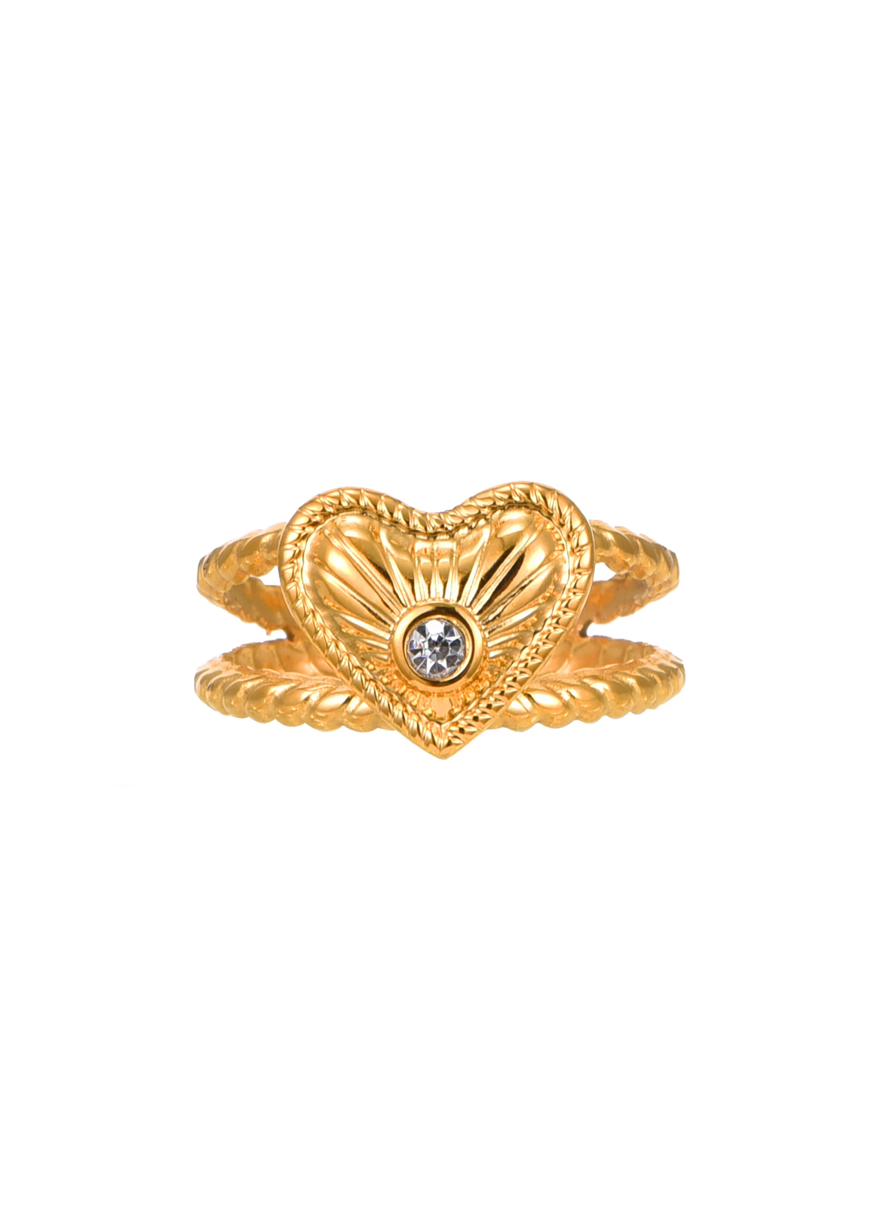 Yves Golden Heart Ring