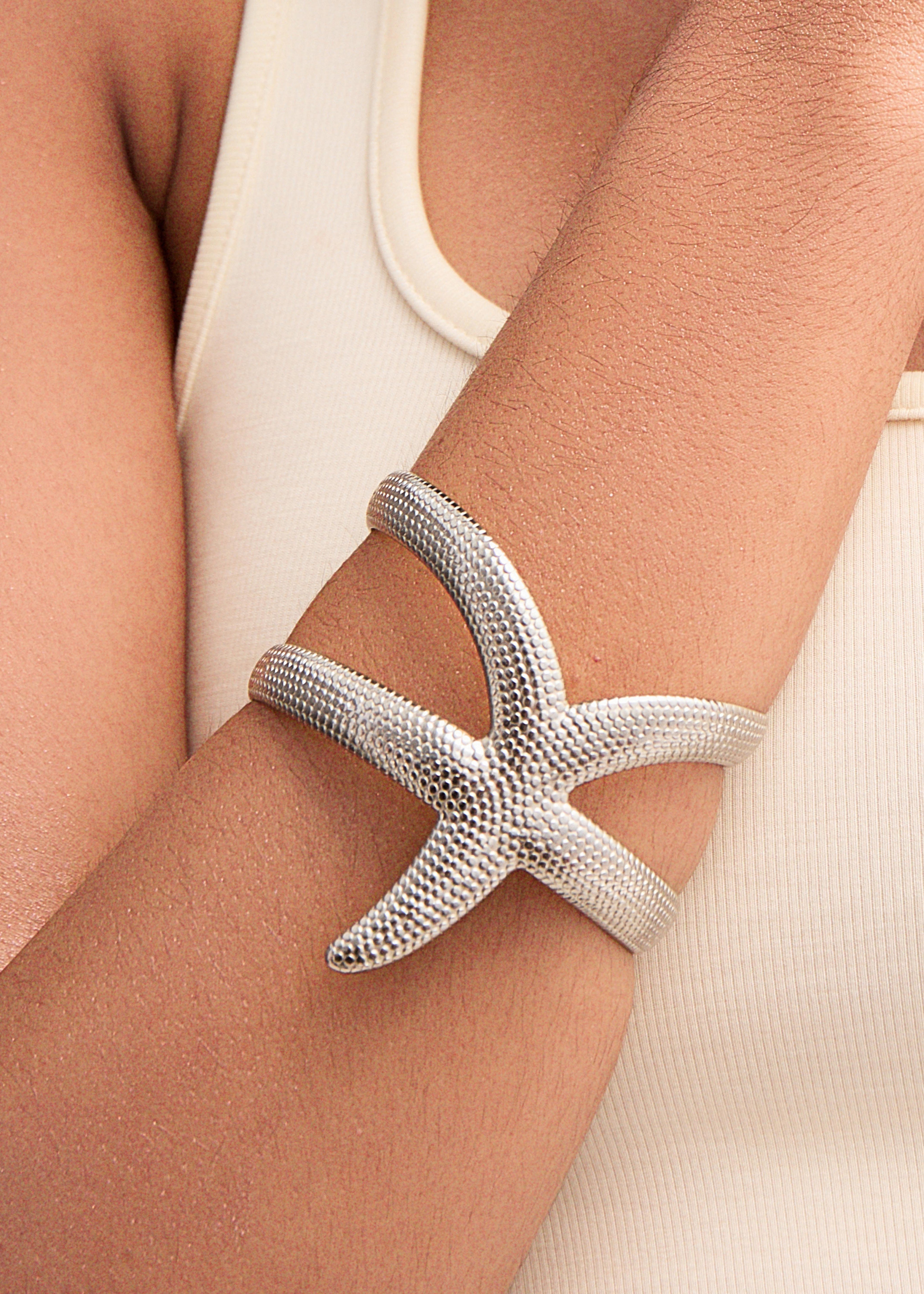 Mook Seastar Silver Bangle Bracelet
