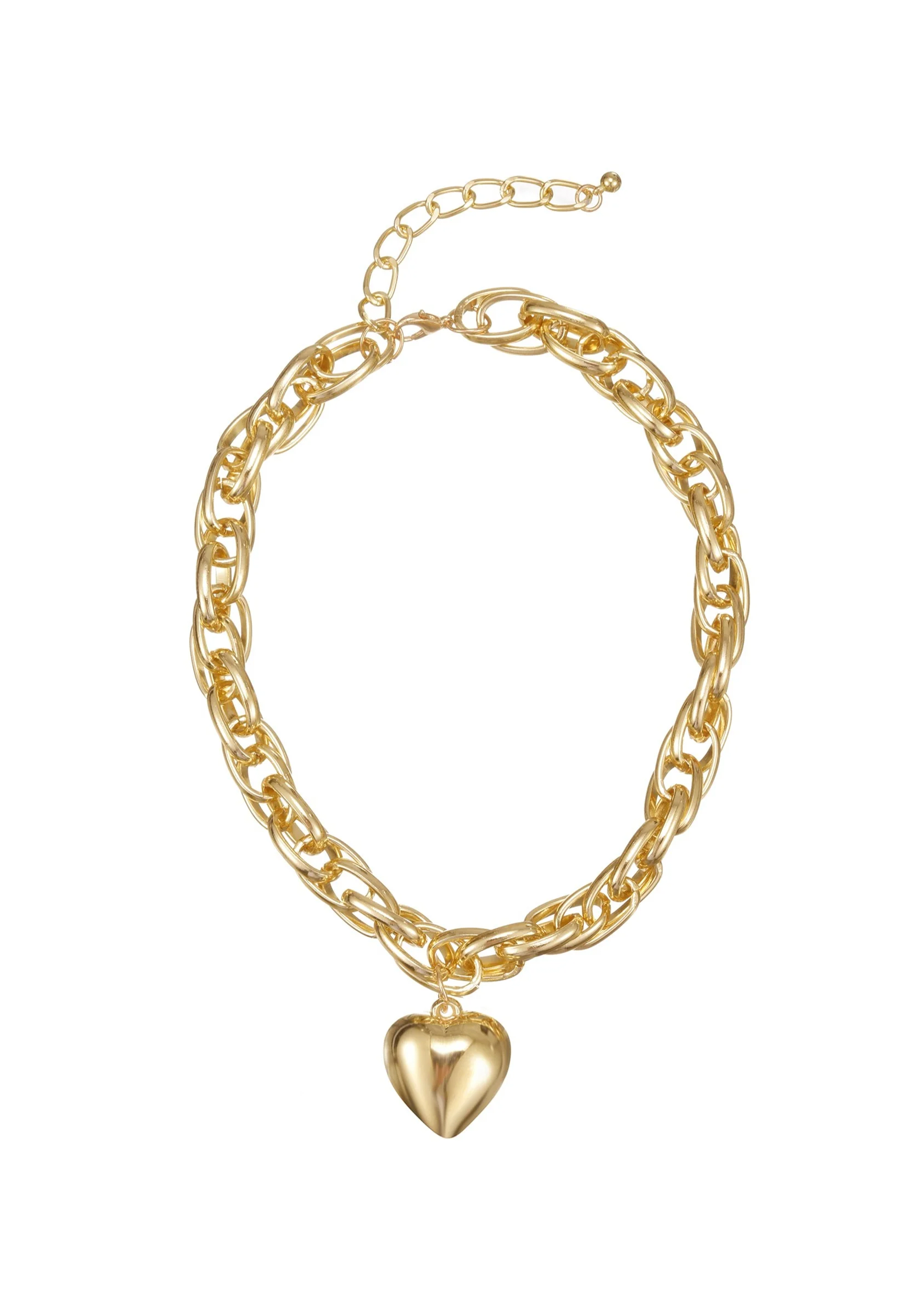 Chloe in Love Golden Heart Necklace – Vintage Jewelry for