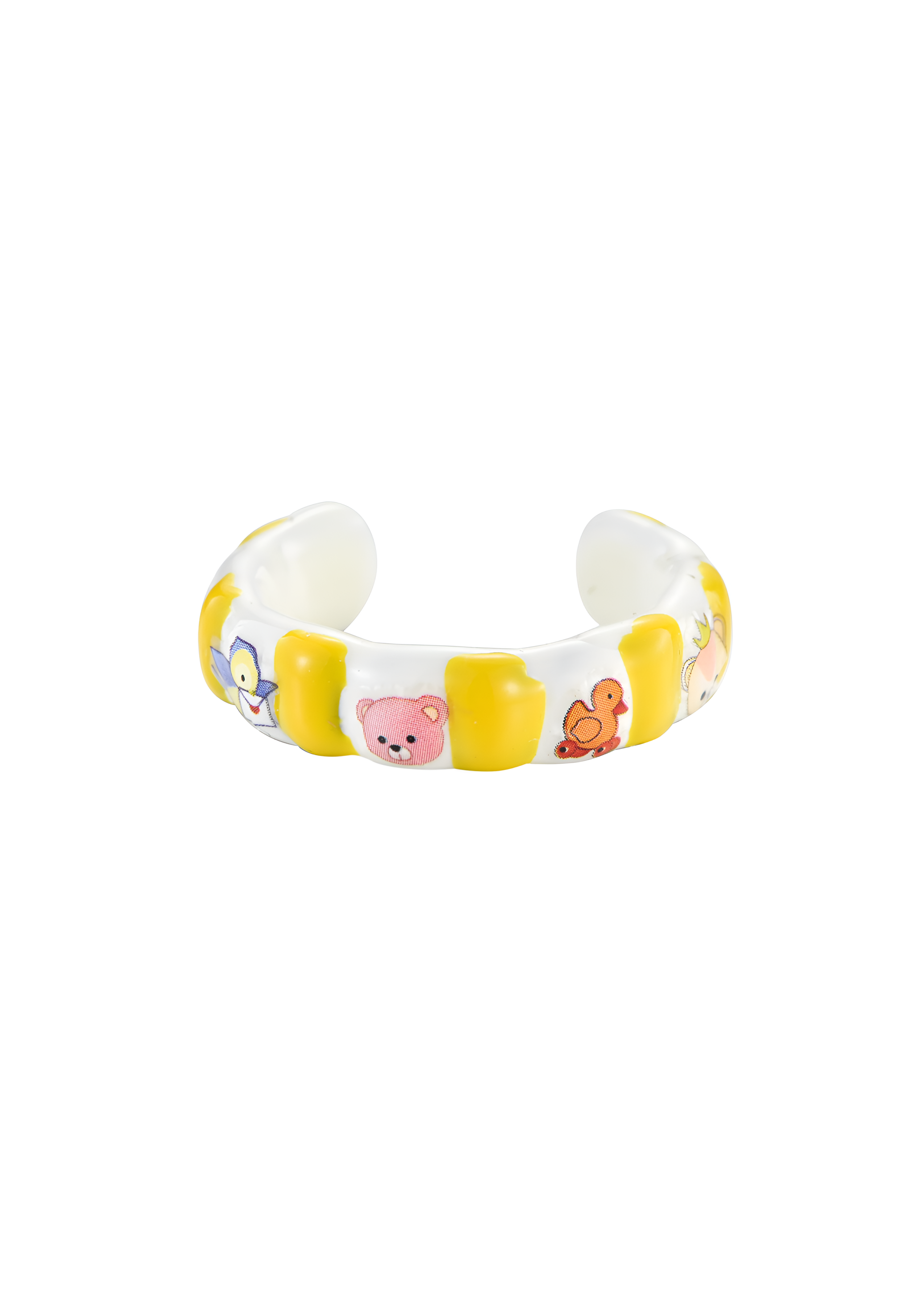 Momo Ring III - White Yellow Bear