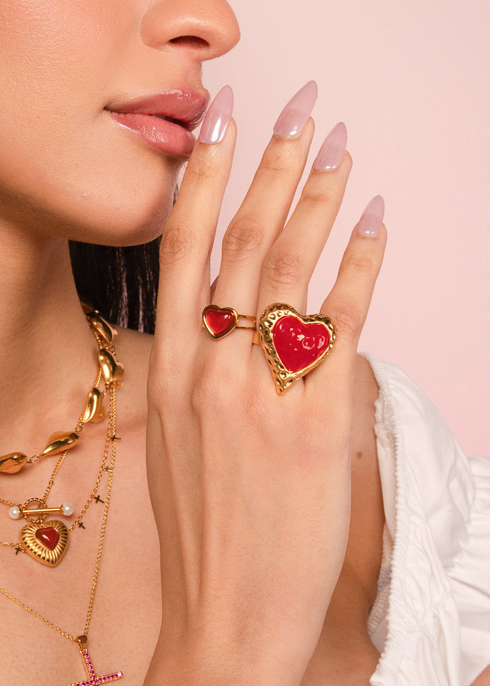 Adam Love In All Shape Red Ring