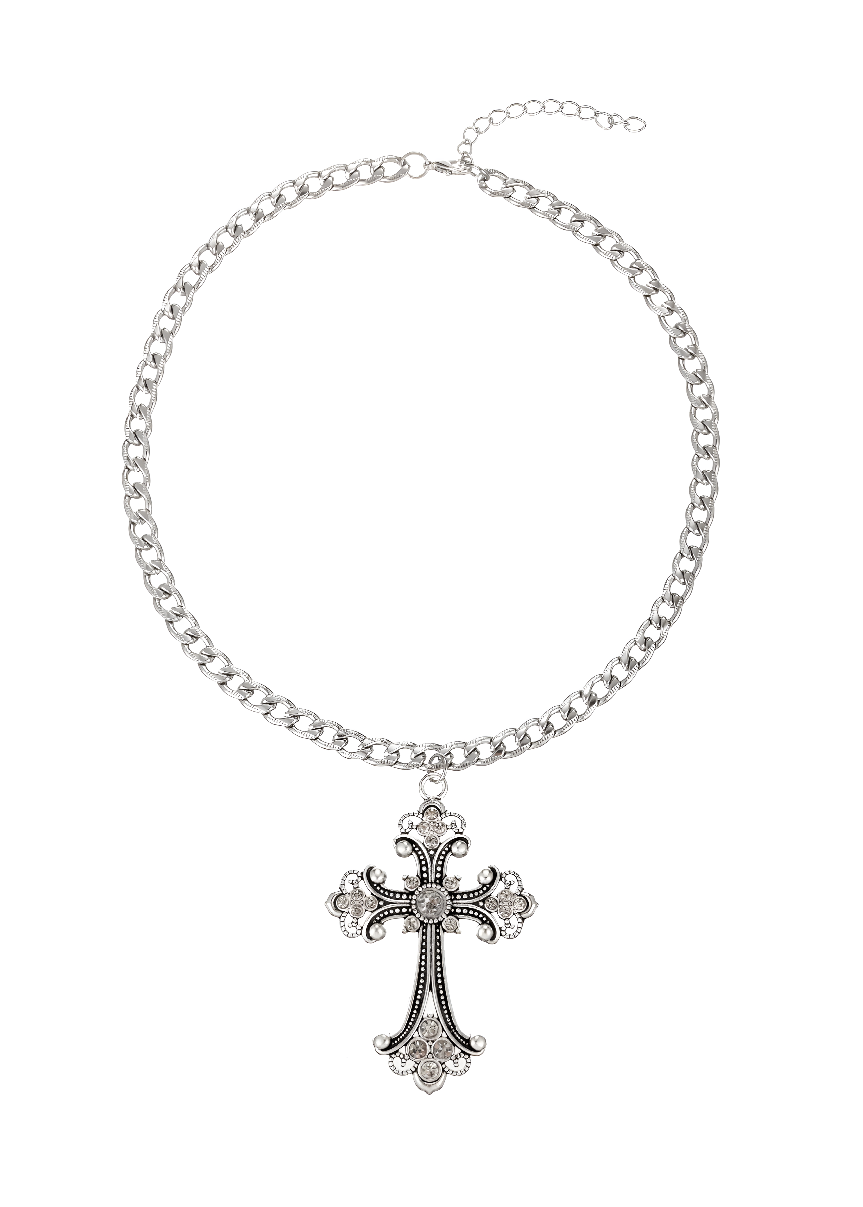 Celeste Gothic Cross Necklace – Vintage Jewelry for Women FOUFOU