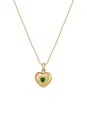 Collar de piedras preciosas de amor verde Gabrielle