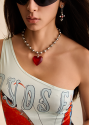 Dora Passion Red Heart Necklace