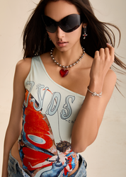 Dora Passion Red Heart Necklace