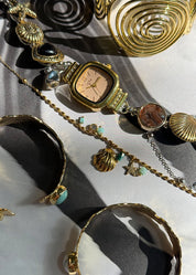 Sid Sea Shell Blue Golden Necklace