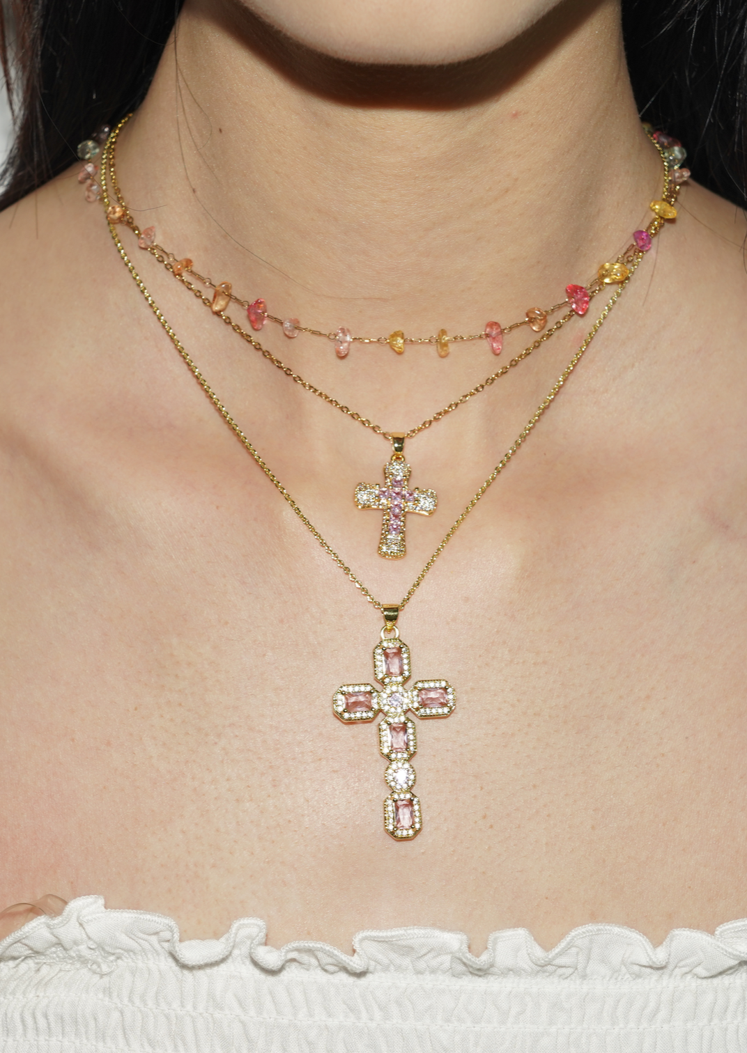 Calli Crystal Colorful Stones Necklace