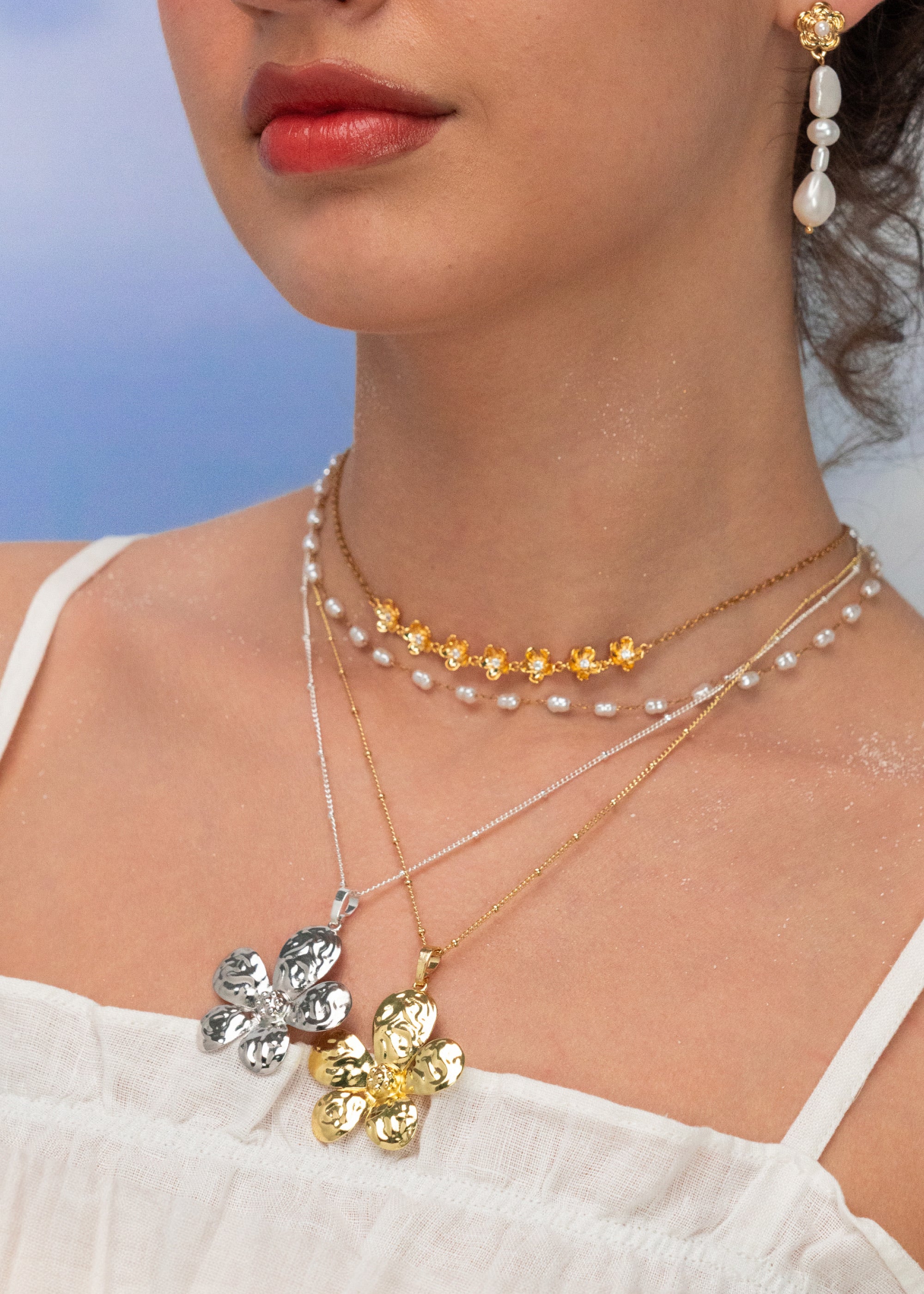 Remy Bloom Silver Flower Necklace
