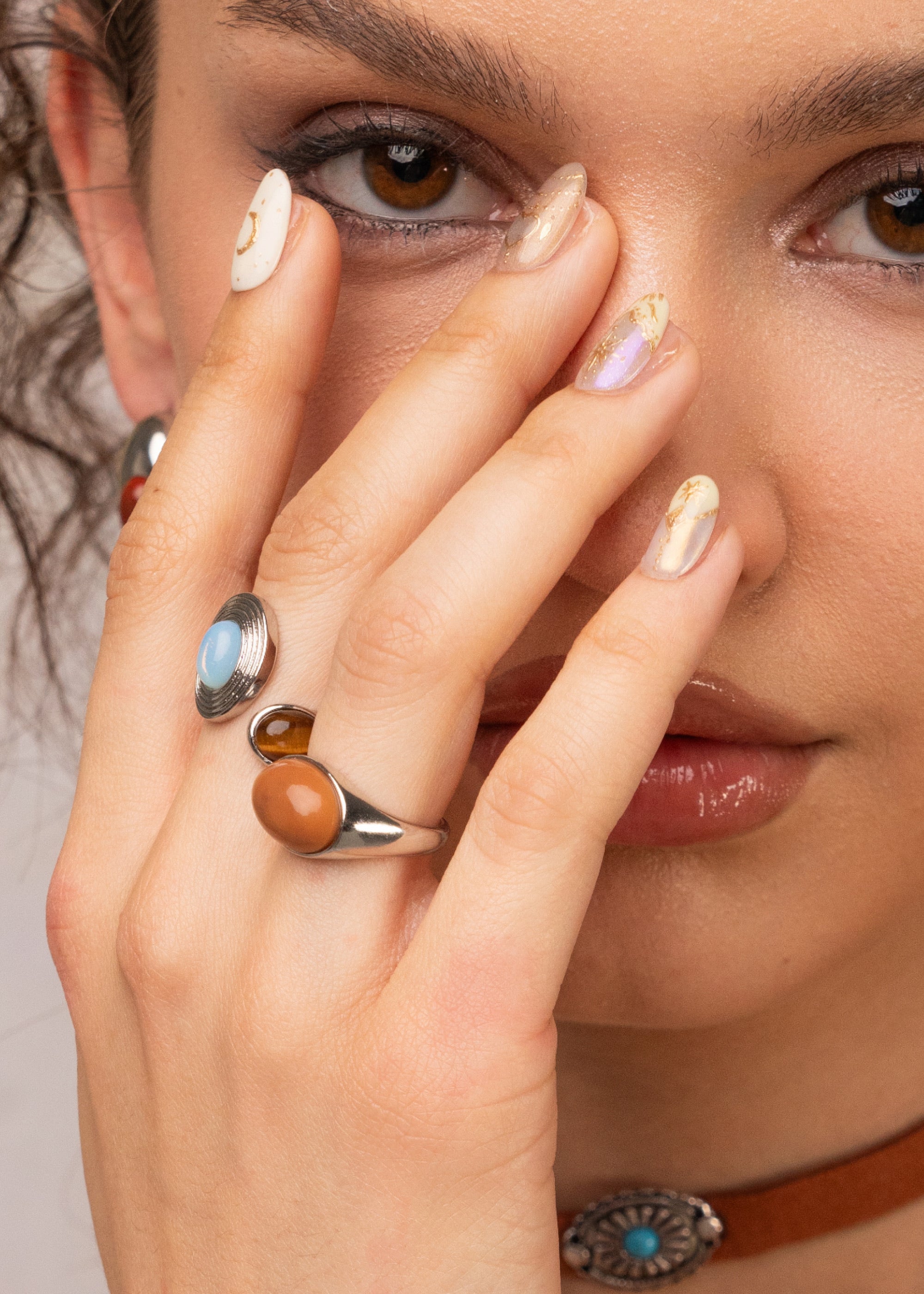 Yann Natural Stone Adjustable Ring III