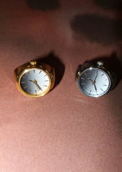 Midnight O'Clock Adjustable Ring in Silver