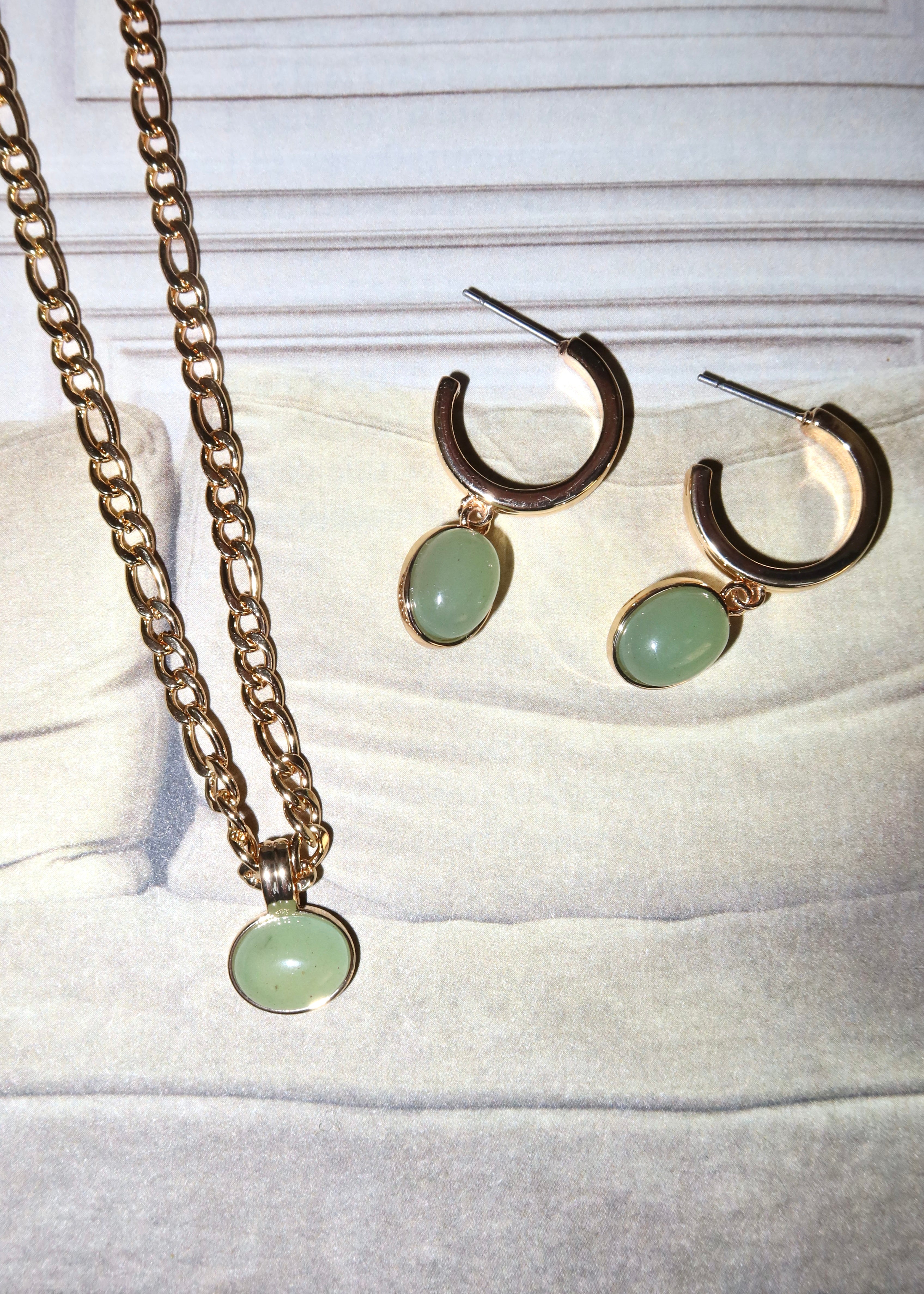 Jaded Jade Golden Necklace