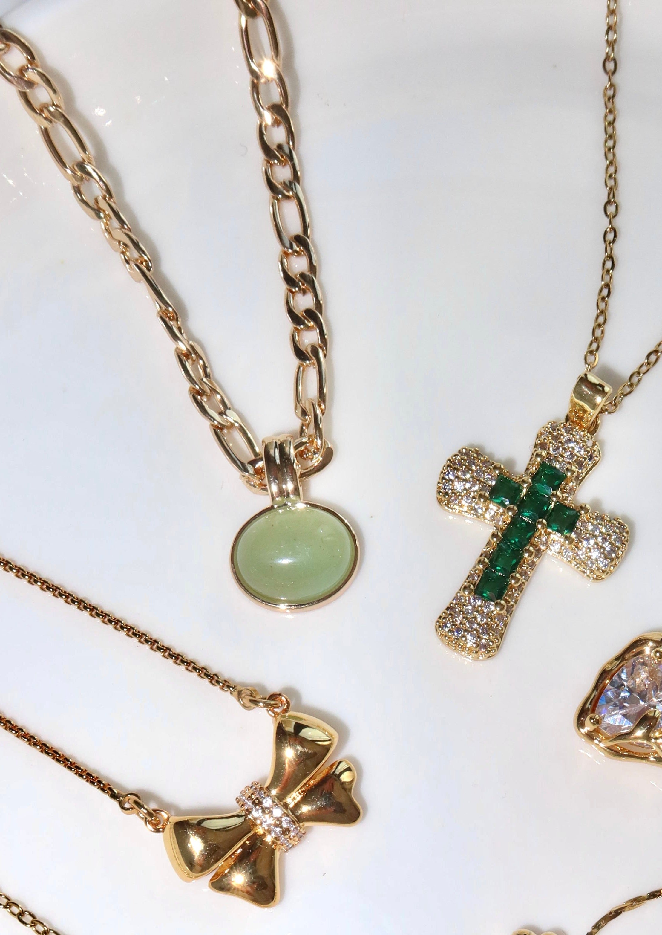 Jaded Jade Golden Necklace