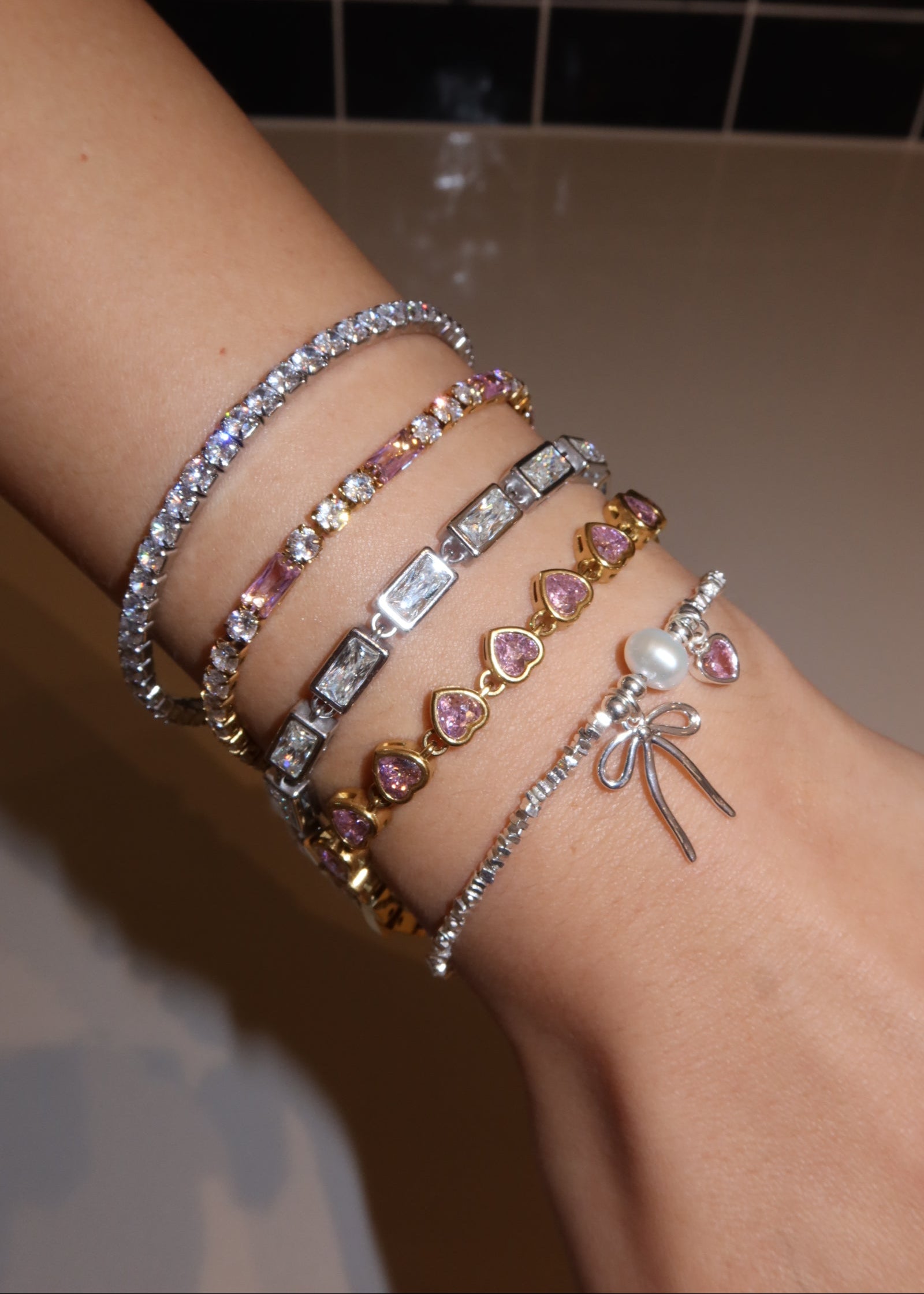 Mina Bow Silver Bracelet