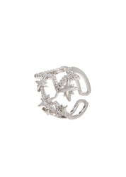 Julie Glittering Stars Space Silver Ring