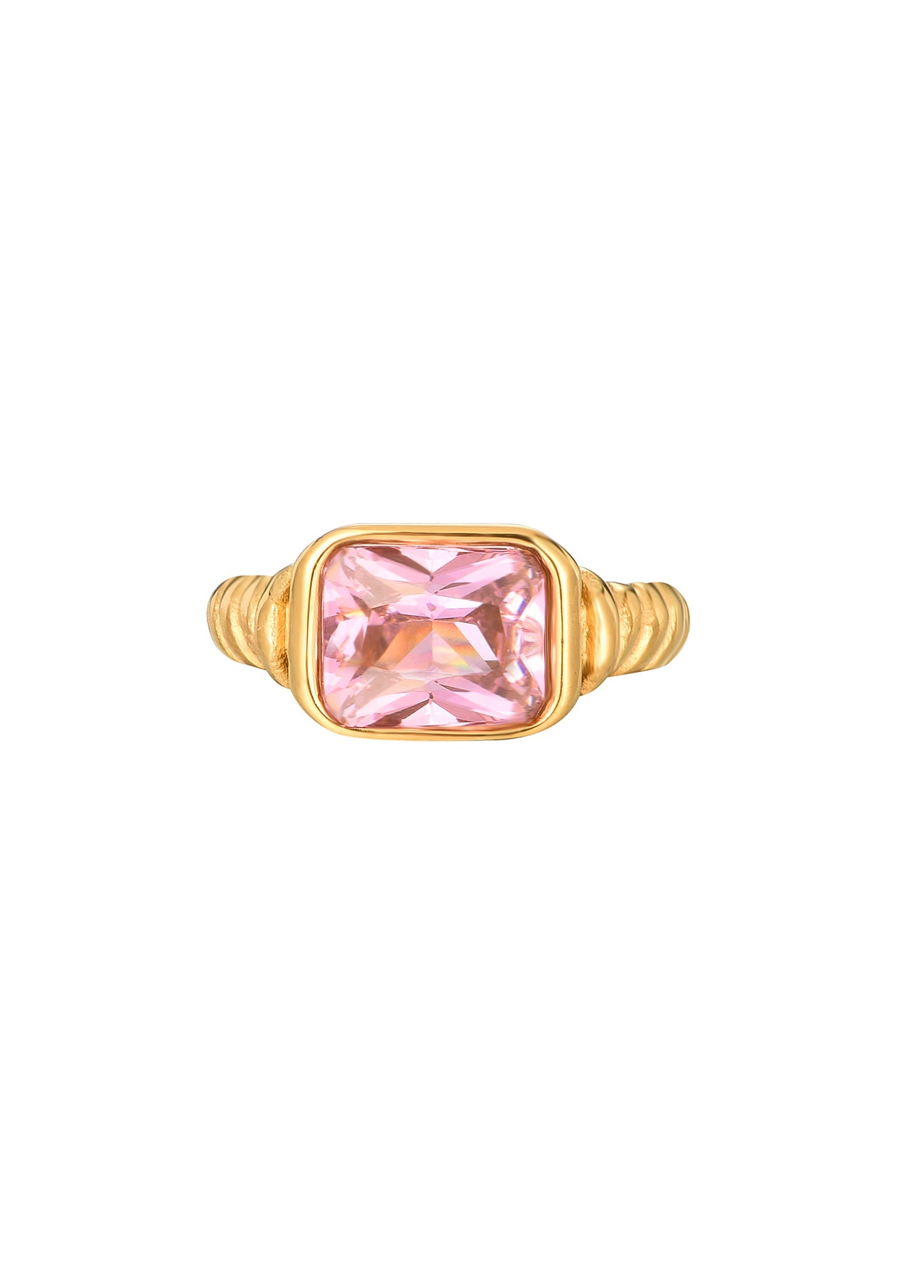 Karema Diamond Golden Ring - Pink