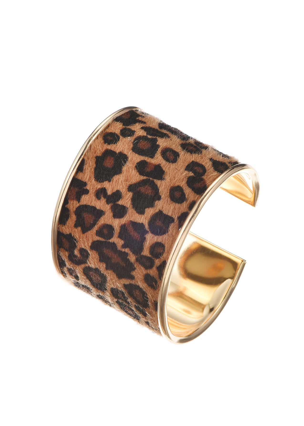 Leopard Chunky Golden Bangle Bracelet