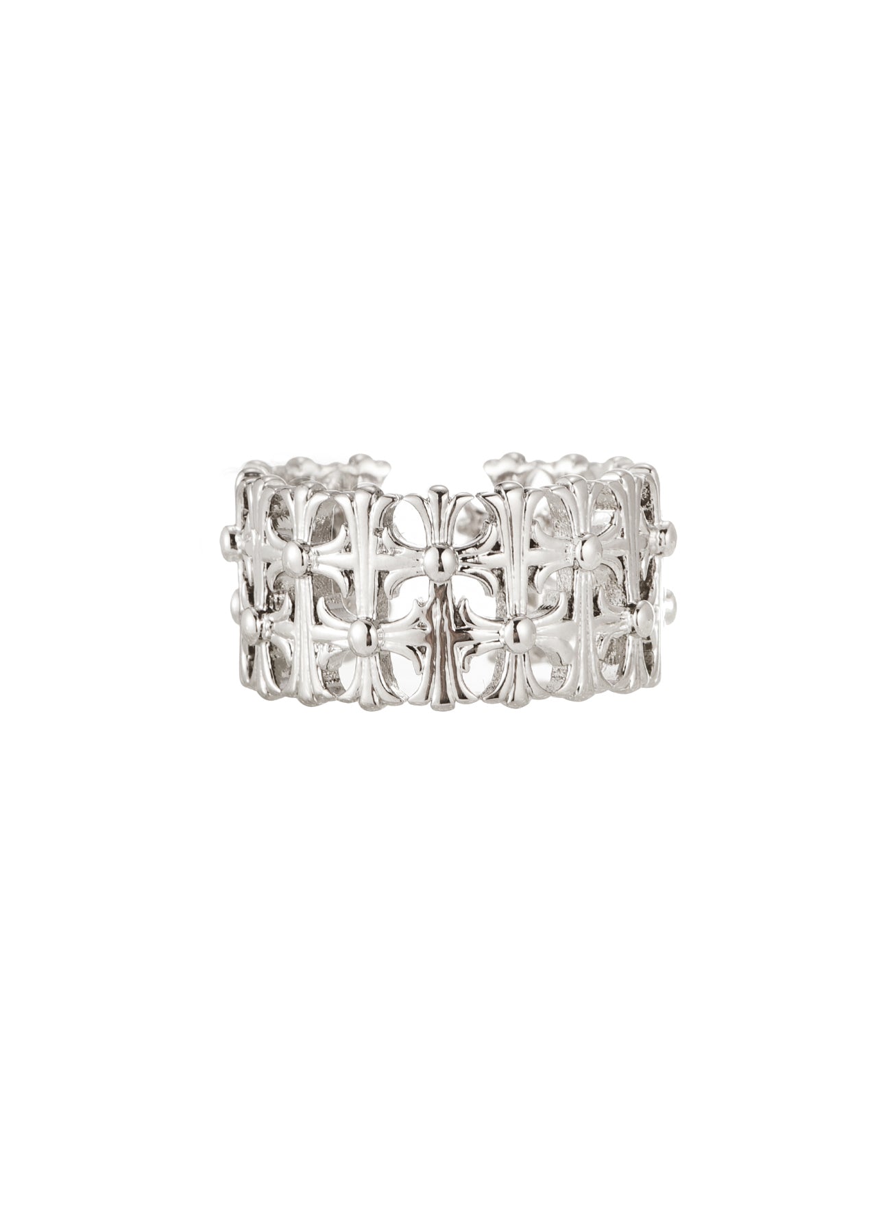 Val Cross Silver Ring