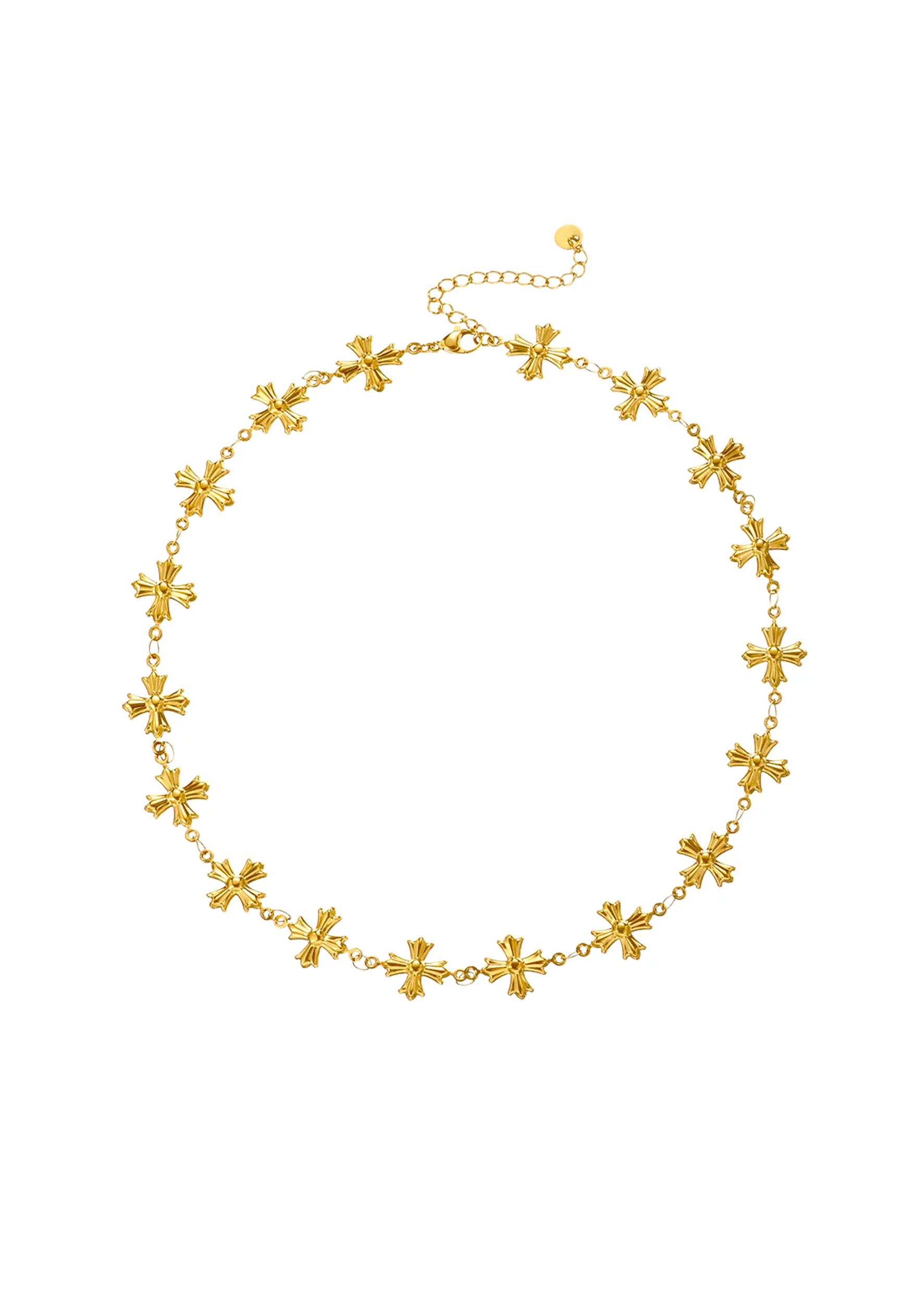 Henri Gothic Cross Golden Necklace – Vintage Jewelry for
