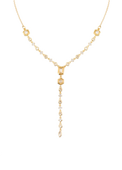 Hayes Glittering Lariat Necklace II - Silver