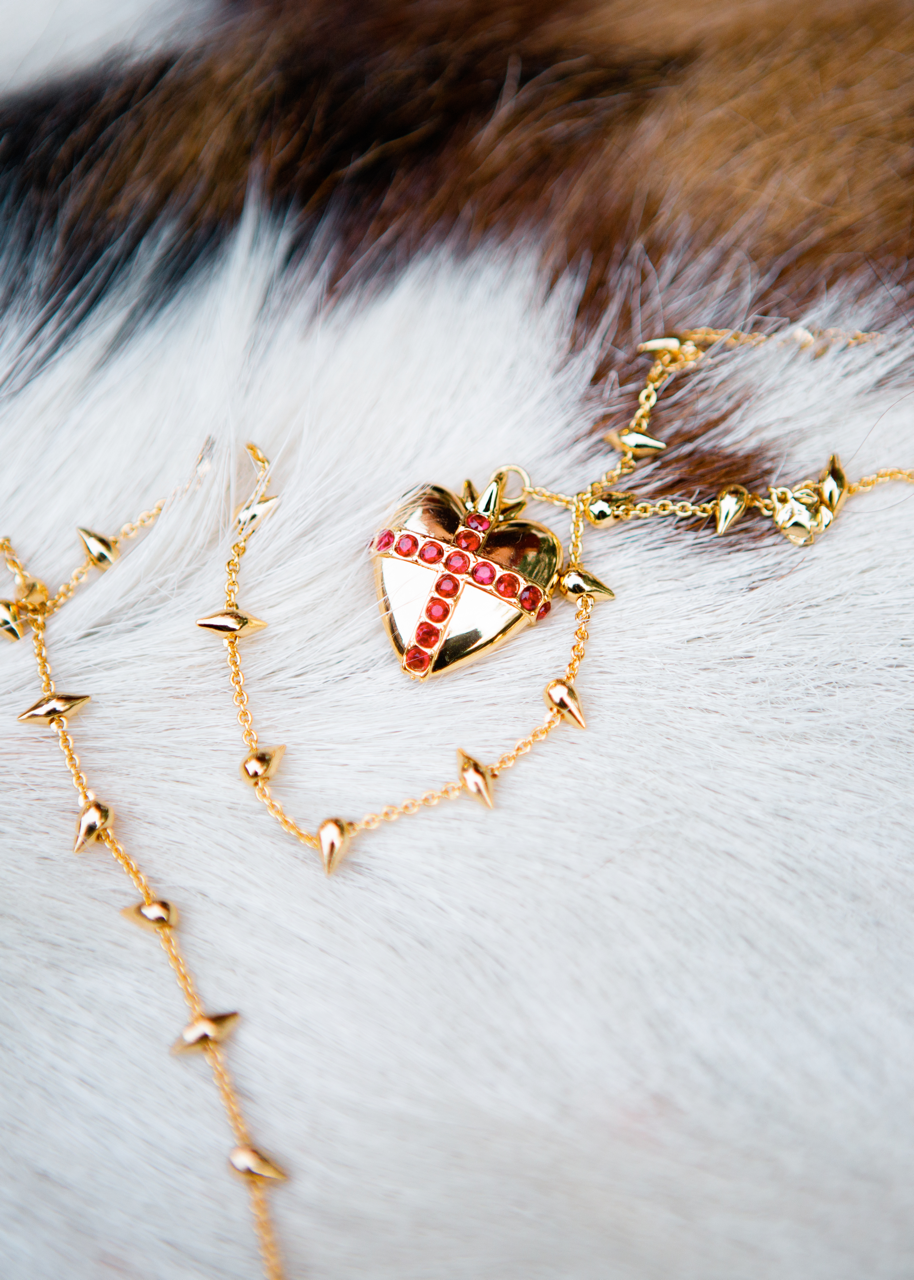 Blissful Seraphim - Gentle Heart Necklace in Golden