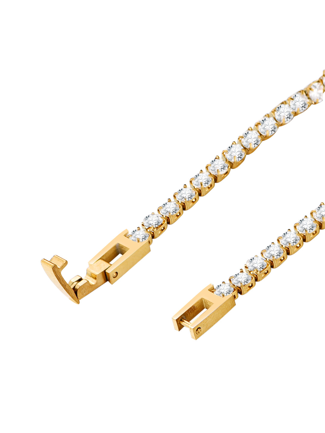 Abel Pink Glittering Golden Bracelet - II