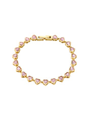 Abel Pink Glittering Golden Bracelet - II