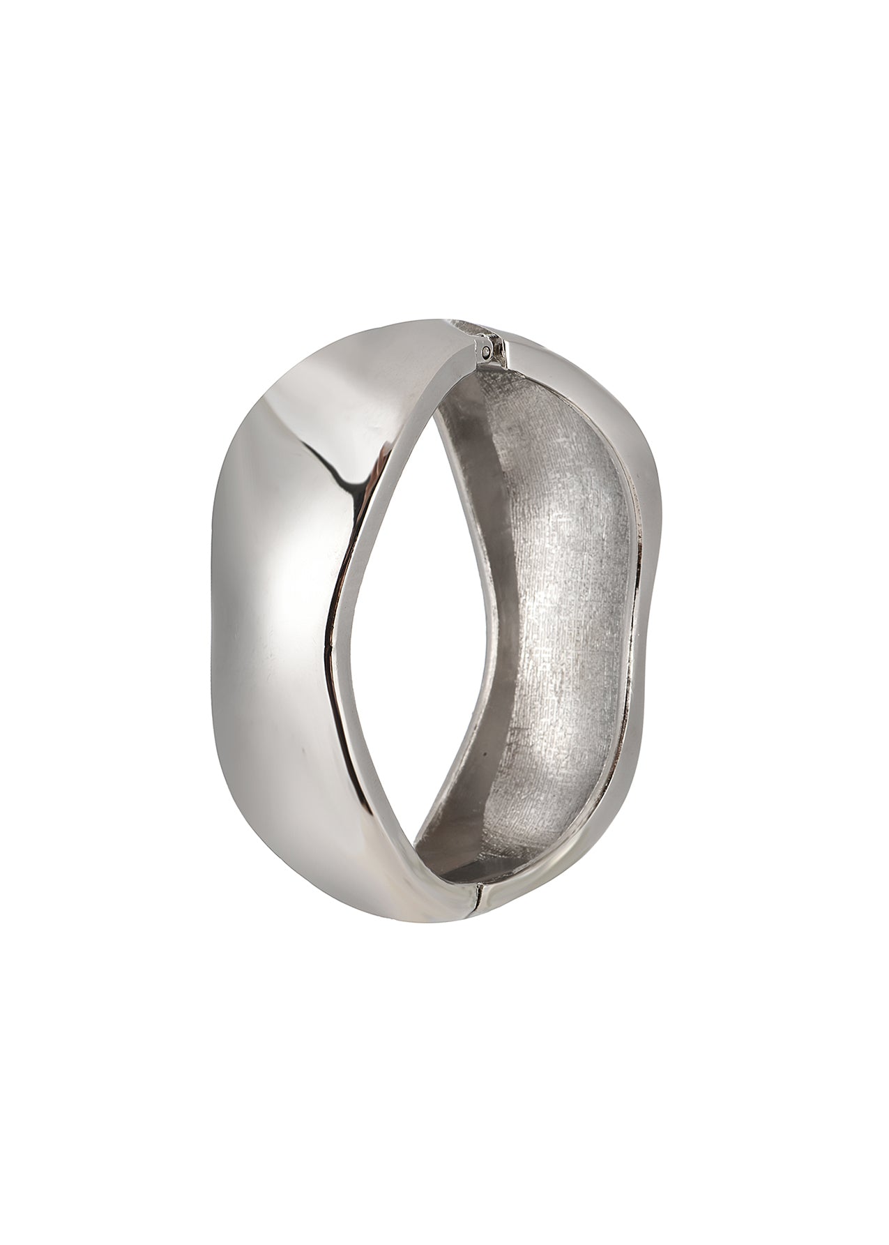 Tann Chunky Bangles Bracelet - Silver A
