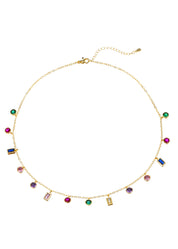Dixie Colorful Cystal Golden Necklace