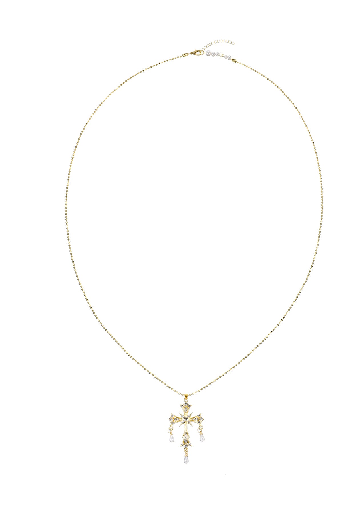 Kurt Golden Cross Pearl Necklace