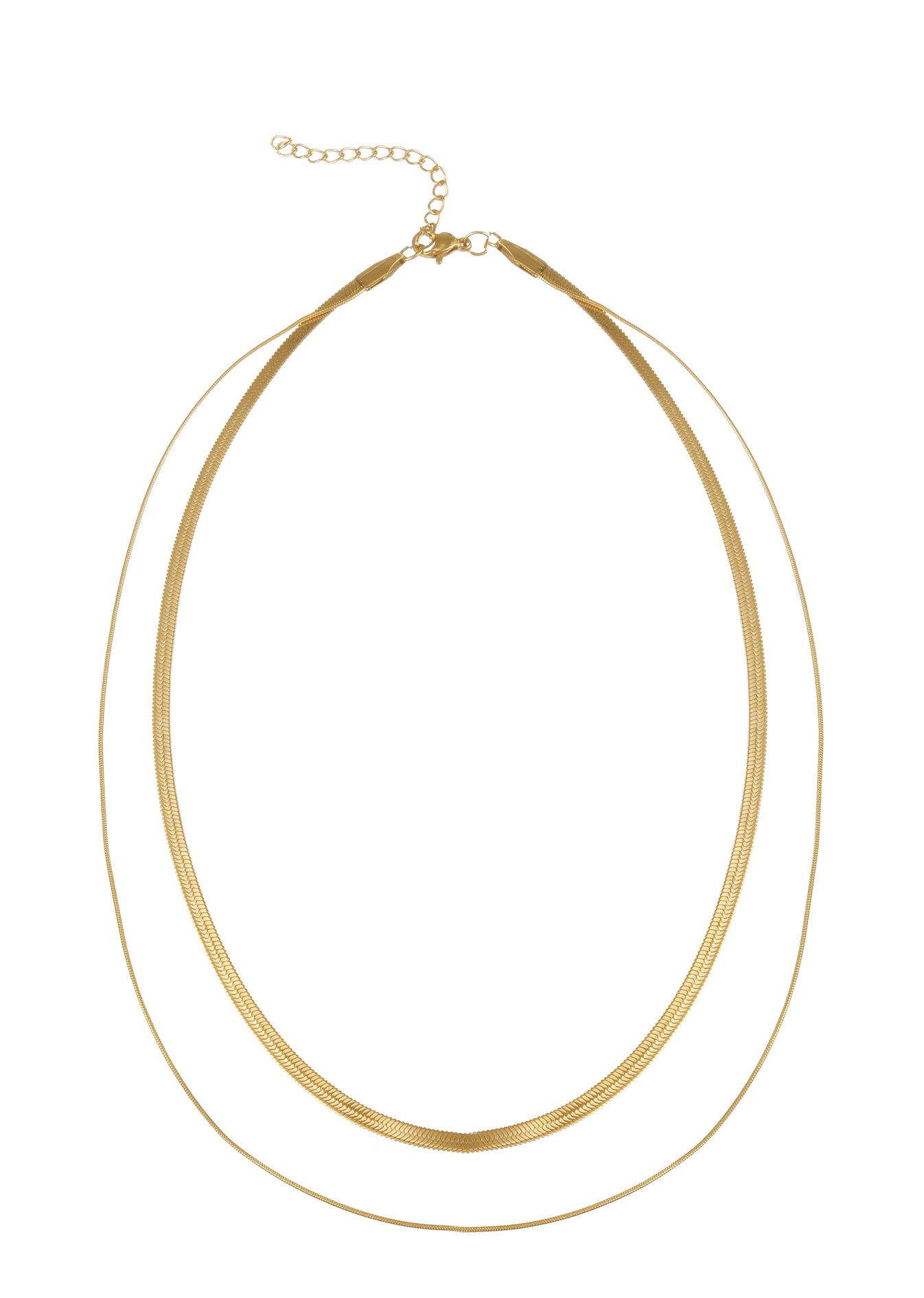 Free Faya Silver Double-Layer Necklace